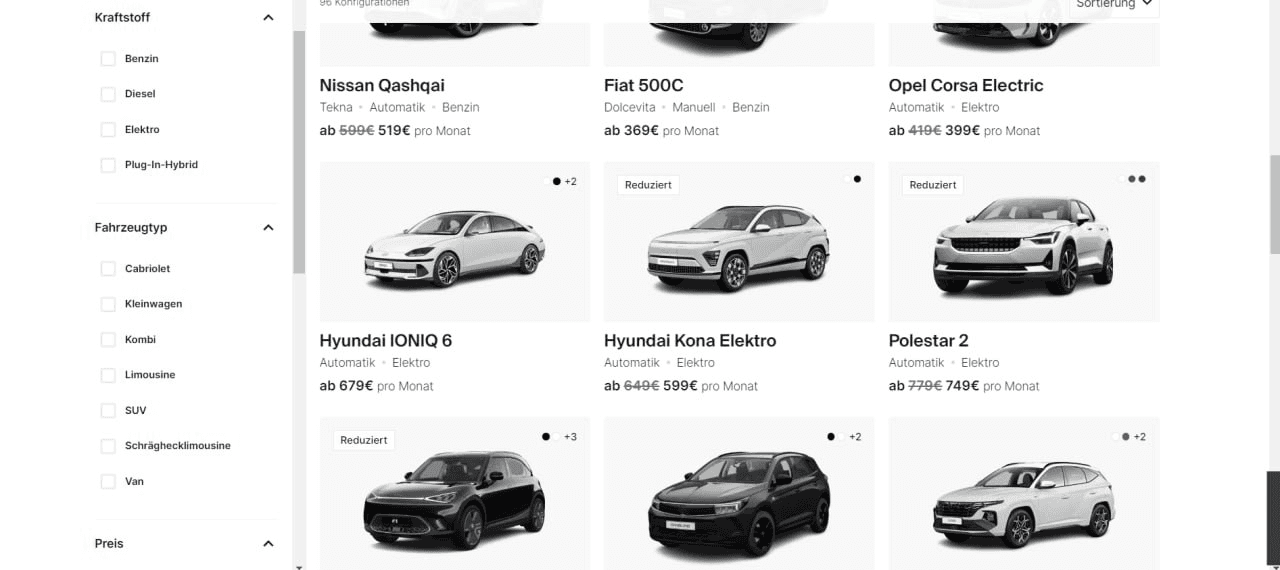 GoGoRides car catalog